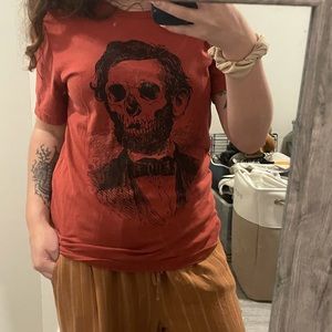 Abraham Lincoln Skull Graphic Tee